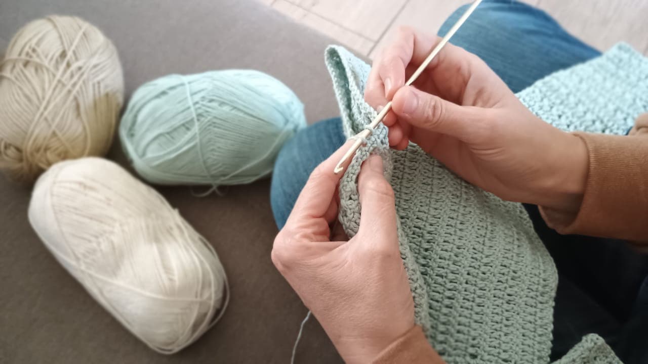 Tejido de crochet artesanal — Las Grullas